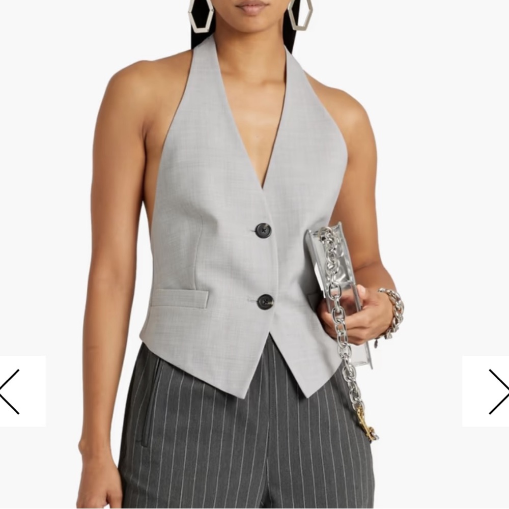 Helmet lang halter top NWOT $375 size 2